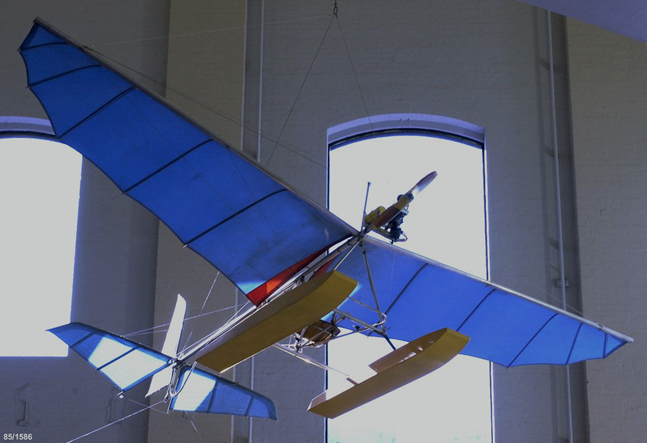 85/1586 Aircraft, full size, Skycraft Scout Mark I Microlight, ultralight, various materials, designed and made by Ron G. Wheeler, Ron Wheeler Aircraft (Sales) Pty Ltd, 152 Bellevue Parade, Carlton, New South Wales, Australia, 1976-1978. Click to enlarge.
